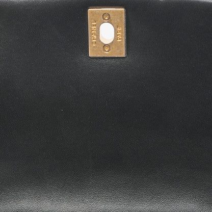 シャネル マトラッセ 2WAY シェブロン チェーン ショルダーバッグ ハンドバッグ ラムスキン 黒 ゴールド金具 中古品