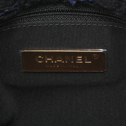 CHANEL Matelasse Chanel 19 Tweed 2-Way Chain Shoulder Black Gold x Silver -Tone Hardware, Pre-Owned