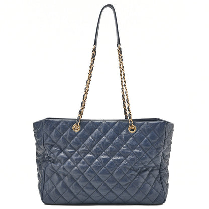 CHANEL Chanel Caviar Skin Matelasse Coco Mark Chain Tote Bag Navy Gold-Tone Hardware, Pre-Owned