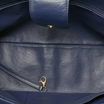 CHANEL Chanel Caviar Skin Matelasse Coco Mark Chain Tote Bag Navy Gold-Tone Hardware, Pre-Owned