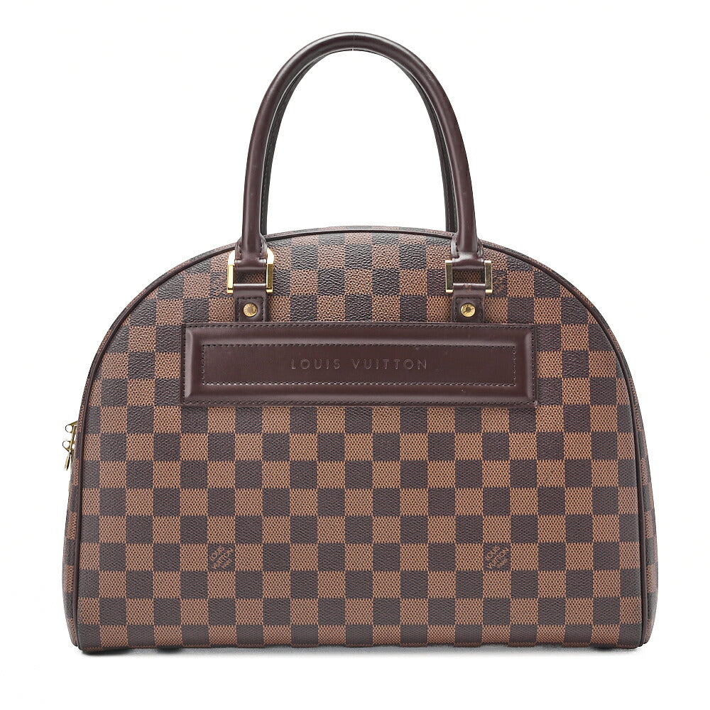 LOUIS VUITTON Louis Vuitton Damier Norita Handbag N41455 Brown Gold-Tone Hardware, Pre-Owned