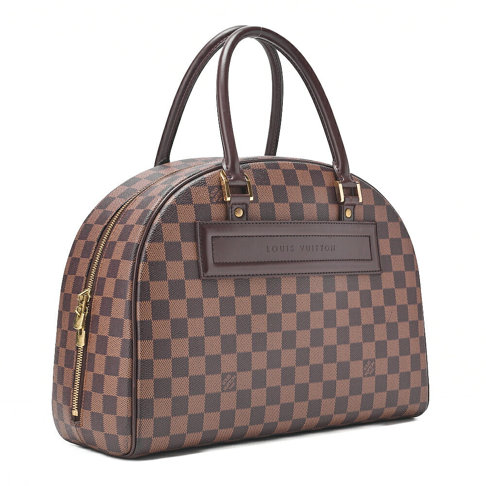 LOUIS VUITTON Louis Vuitton Damier Norita Handbag N41455 Brown Gold-Tone Hardware, Pre-Owned