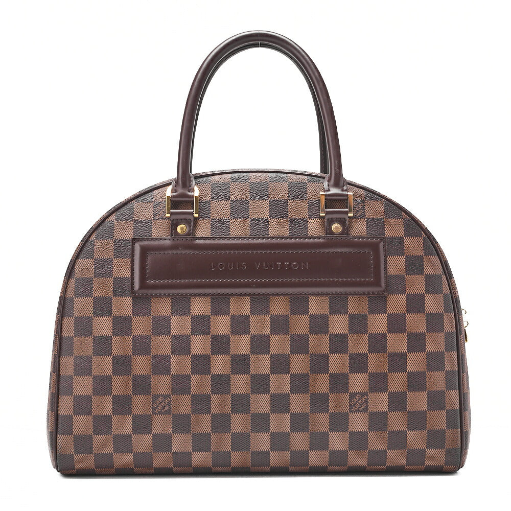 LOUIS VUITTON Louis Vuitton Damier Norita Handbag N41455 Brown Gold-Tone Hardware, Pre-Owned