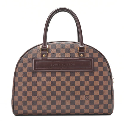 LOUIS VUITTON Louis Vuitton Damier Norita Handbag N41455 Brown Gold-Tone Hardware, Pre-Owned
