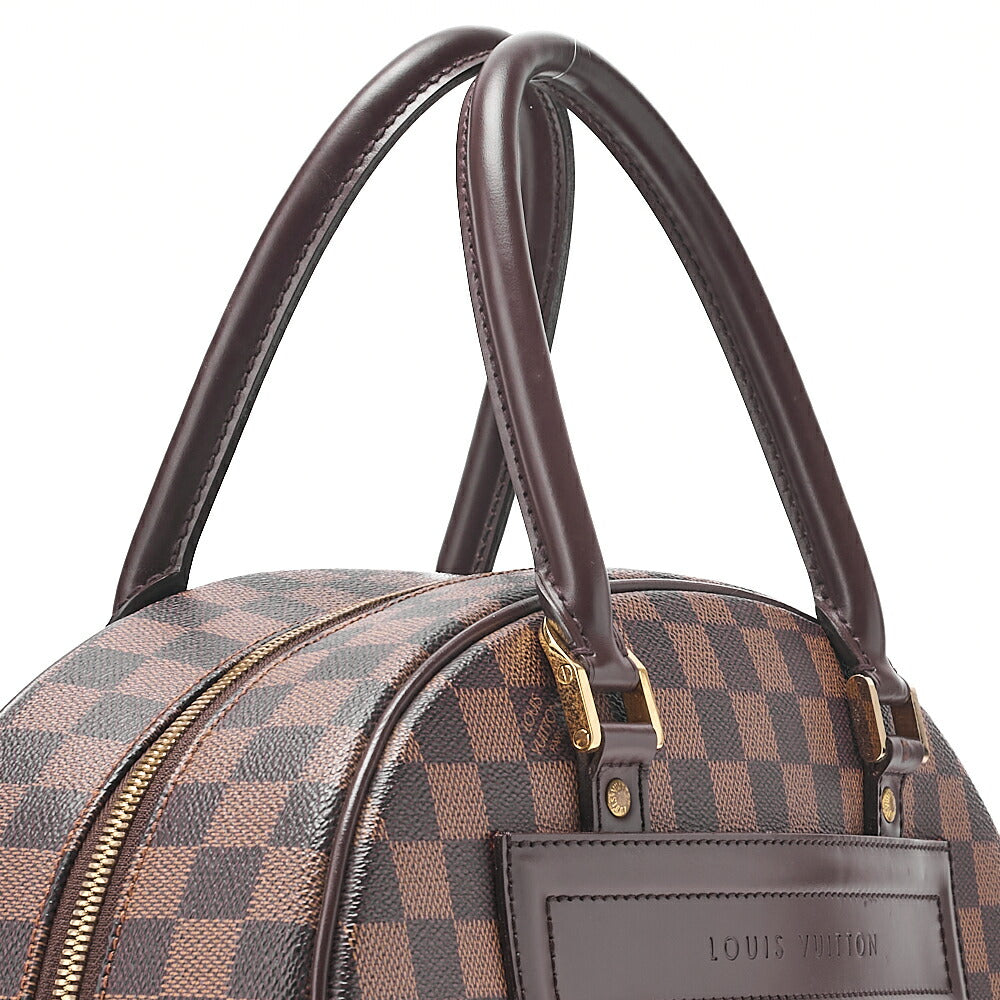 LOUIS VUITTON Louis Vuitton Damier Norita Handbag N41455 Brown Gold-Tone Hardware, Pre-Owned