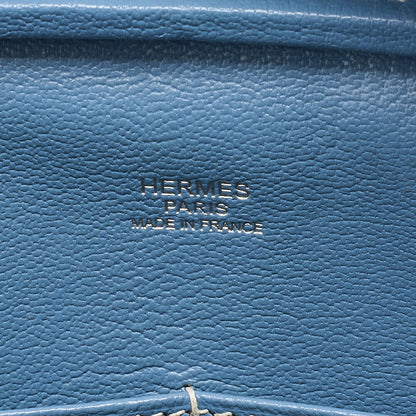 HERMES Plume 28 Epson Tote Bag BlueJean □J Stamp Silver-Tone Hardware, Pre-Owned