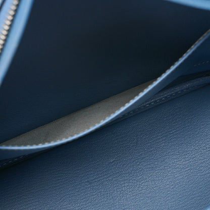 HERMES Plume 28 Epson Tote Bag BlueJean □J Stamp Silver-Tone Hardware, Pre-Owned