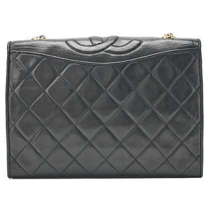 シャネル マトラッセ フル フラップ マグネットロック ラムスキン ブラック ココマーク トップ ゴールドトーン金具、中古