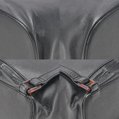 シャネル リュックサック バックパック ターンロック キャビアスキン ブラック ゴールド金具 亀甲柄 中古