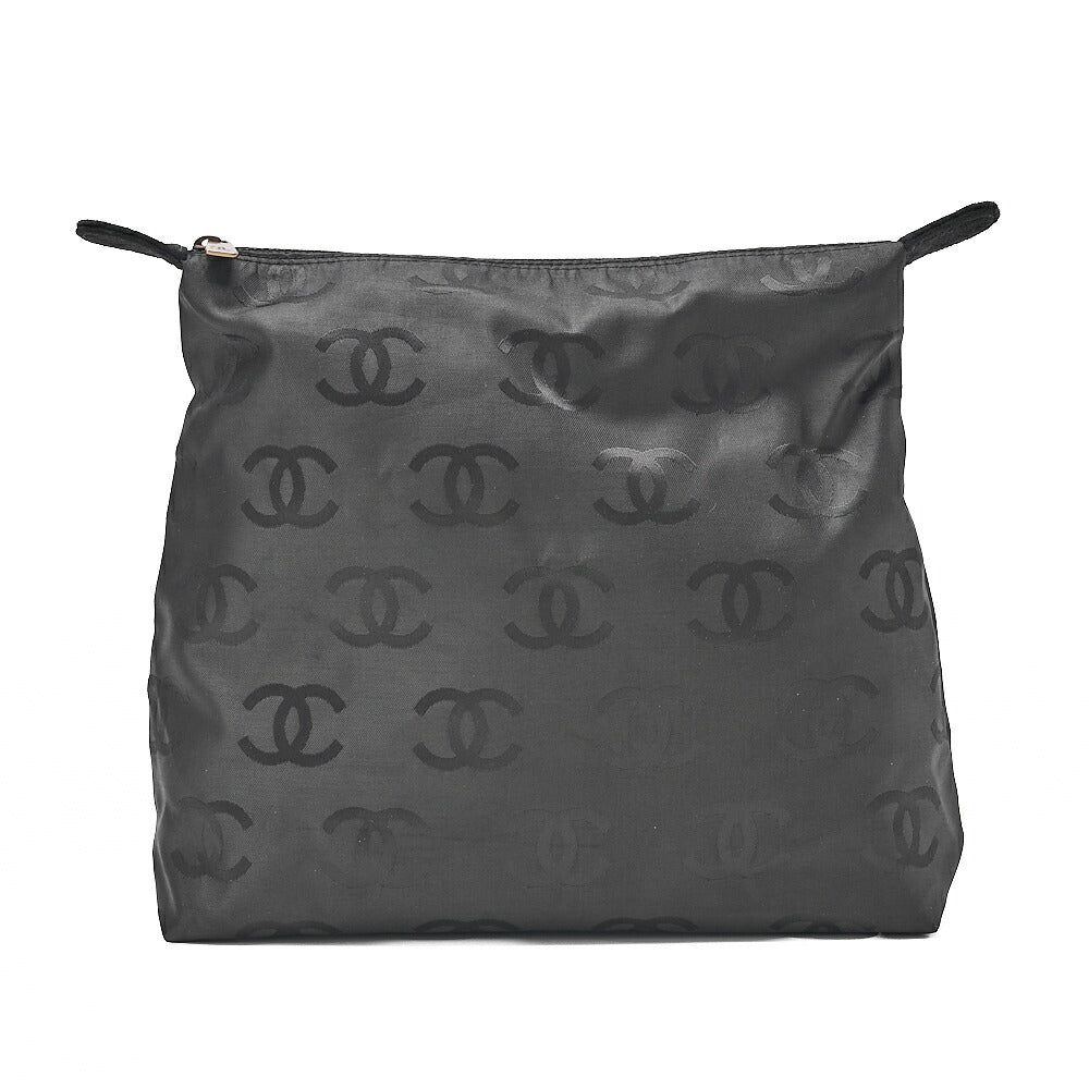 CHANEL Handbag Suede Matelasse Coco Mark Handbag Black Gold-Tone Hardware, Pre-Owned