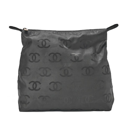 CHANEL Handbag Suede Matelasse Coco Mark Handbag Black Gold-Tone Hardware, Pre-Owned