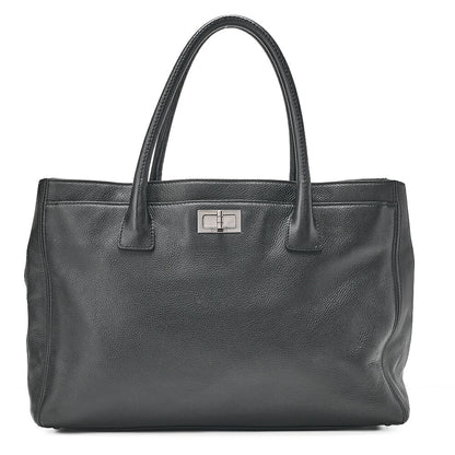 シャネル トートバッグ エグゼクティブ キャビアスキン 2.55 黒 シルバー金具 中古