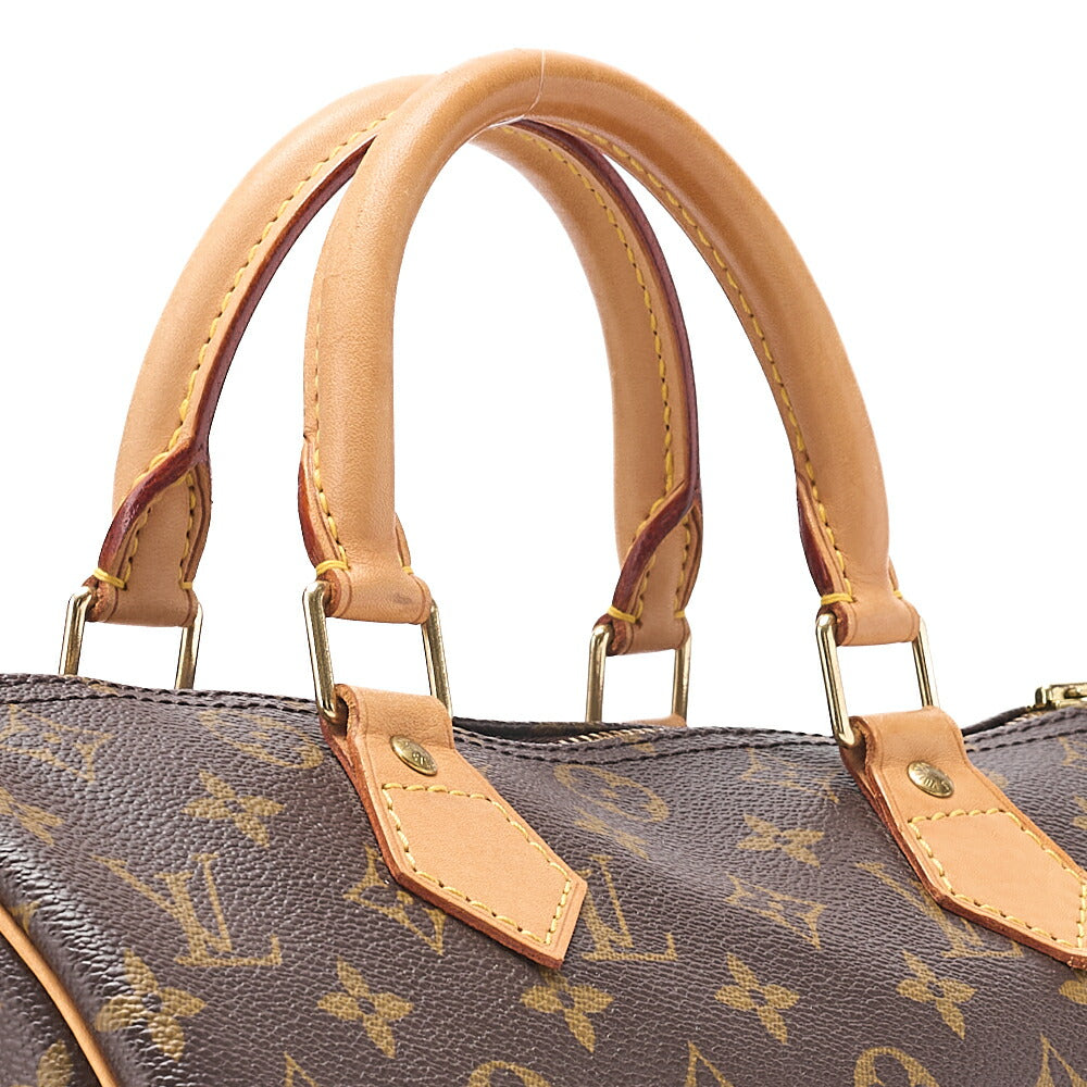 LOUIS VUITTON Louis Vuitton Monogram Speedy 30 Handbag M41526 Brown Gold-Tone Hardware, Pre-Owned