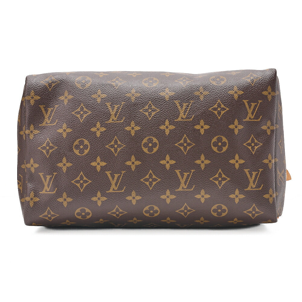 LOUIS VUITTON Louis Vuitton Monogram Speedy 30 Handbag M41526 Brown Gold-Tone Hardware, Pre-Owned