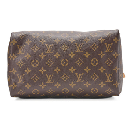 LOUIS VUITTON Louis Vuitton Monogram Speedy 30 Handbag M41526 Brown Gold-Tone Hardware, Pre-Owned