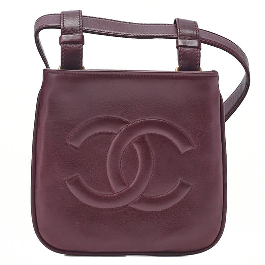 CHANEL Lambskin Matelasse Waist Pouch Bordeaux Gold -Tone Hardware, Pre-Owned