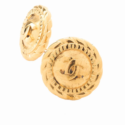 シャネル サークルココマークピアス GP ゴールド 金メッキ金具 中古