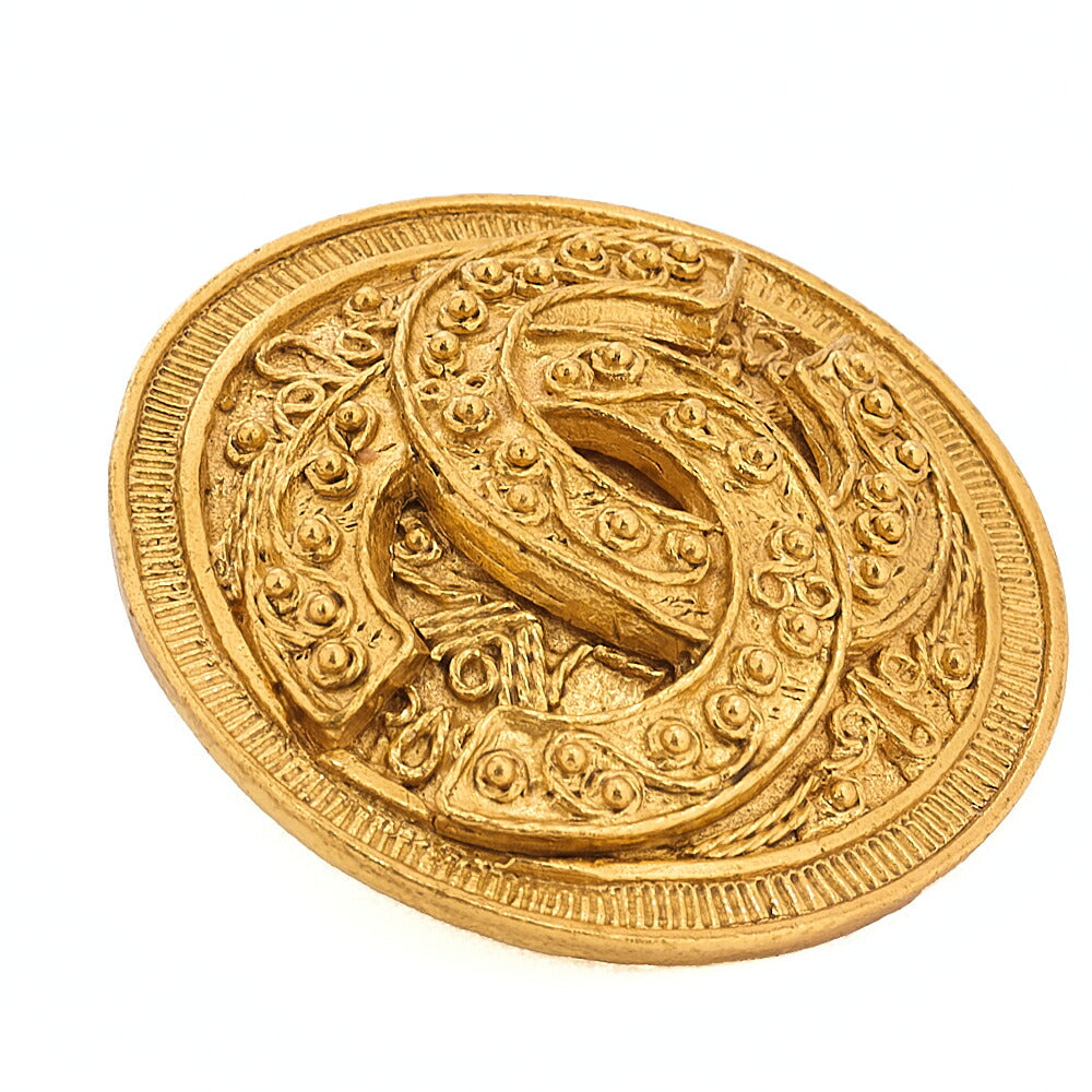 CHANEL Coco Mark 04A Brooch GP Gold (Gold Plated)Gold-Tone Hardware, Pre-Owned
