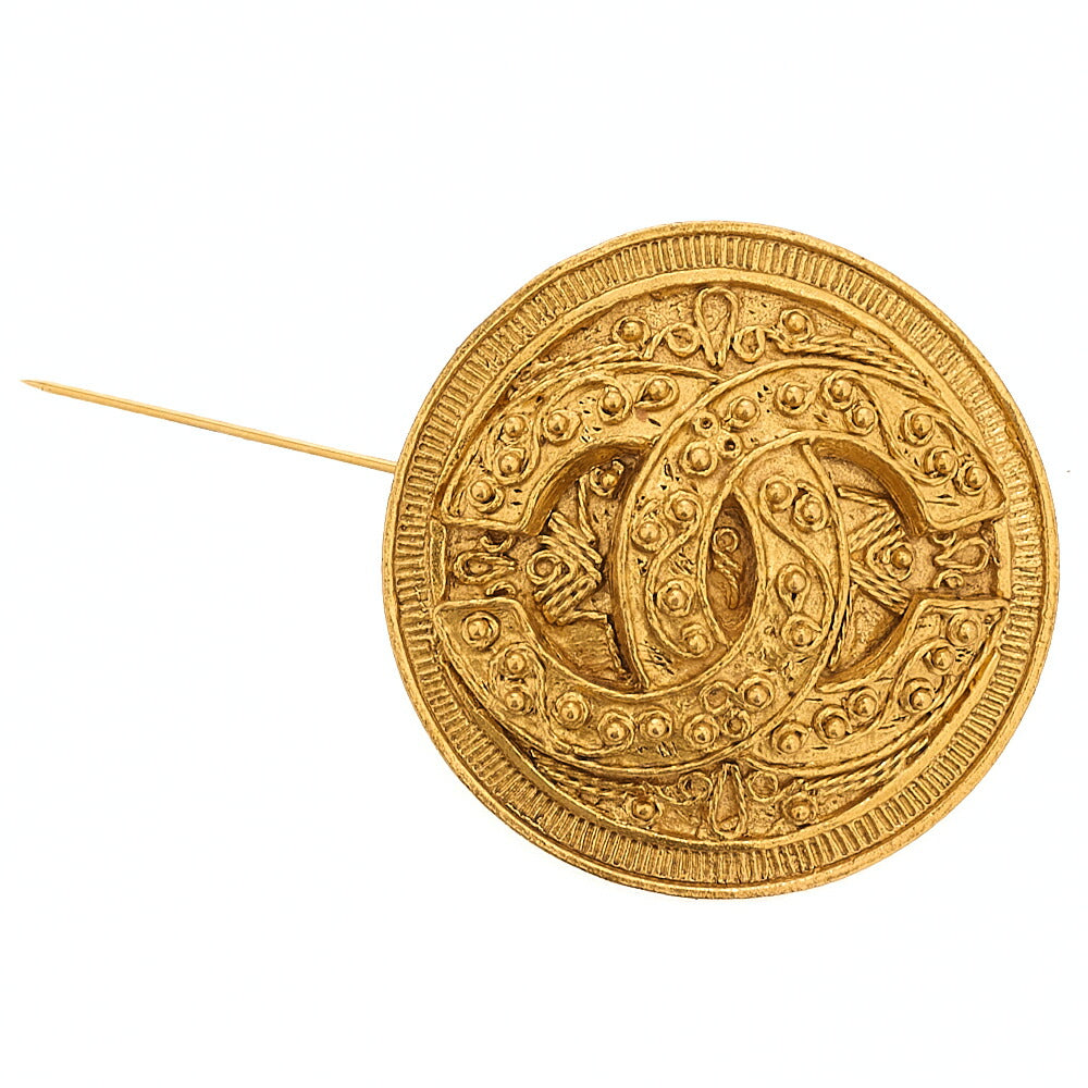 CHANEL Coco Mark 04A Brooch GP Gold (Gold Plated)Gold-Tone Hardware, Pre-Owned