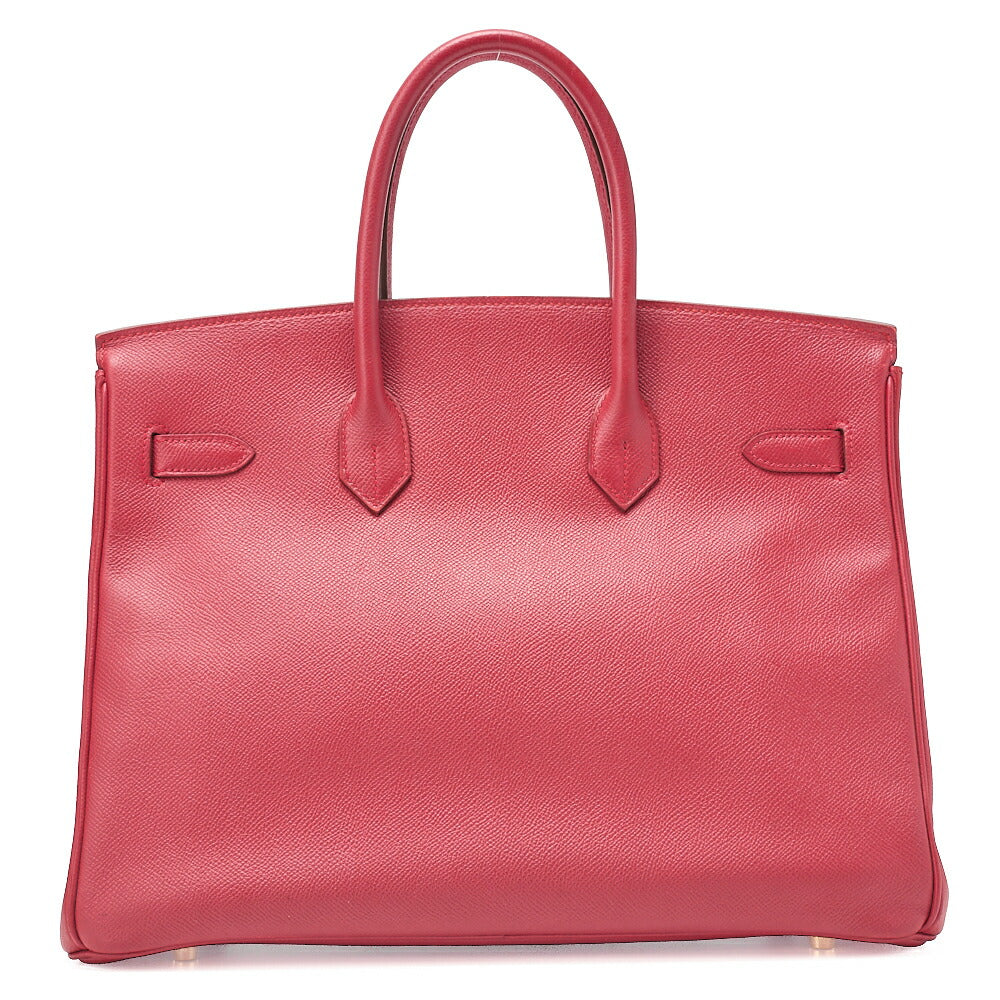 HERMES バーキン 35 クシュベル ハンドバッグ ルージュ ゴールド金具、中古