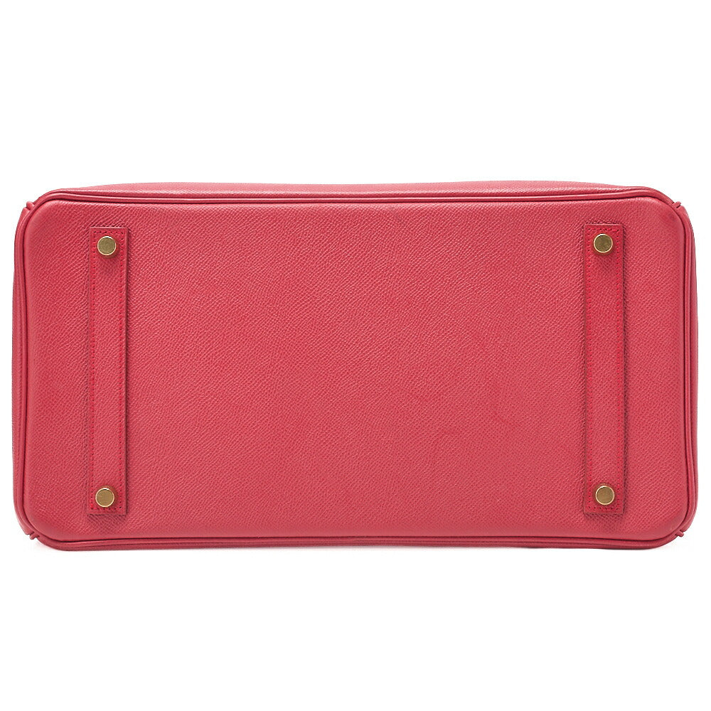 HERMES バーキン 35 クシュベル ハンドバッグ ルージュ ゴールド金具、中古