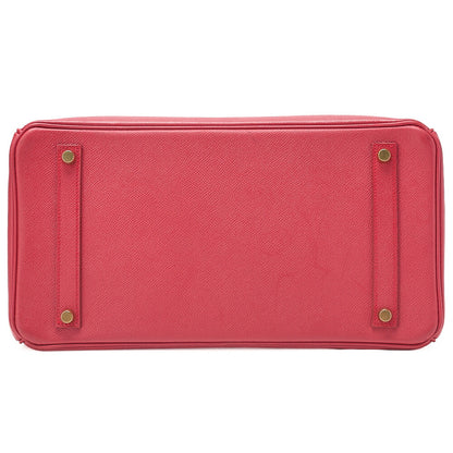 HERMES バーキン 35 クシュベル ハンドバッグ ルージュ ゴールド金具、中古