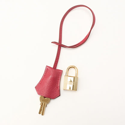 HERMES バーキン 35 クシュベル ハンドバッグ ルージュ ゴールド金具、中古