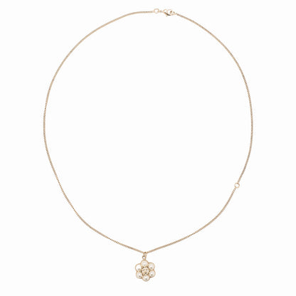 CHANEL Coco Mark B15B Necklace GP x Faux Pearl Champagne Gold (Gold Plating) Gold-Tone Hardware, Pre-Owned