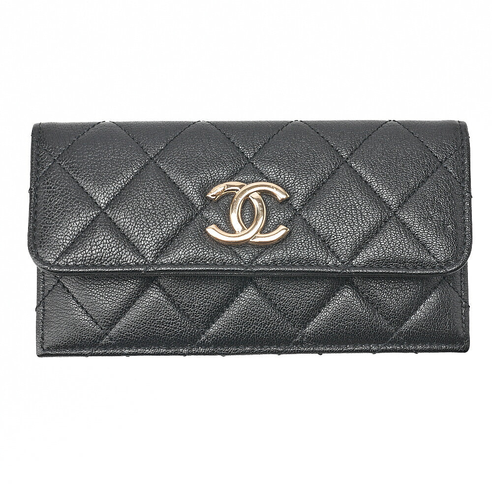 CHANEL Chanel Matelasse Coco Mark Chain Shoulder Bag Calfskin Bicolor Gold-Tone Hardware, Pre-Owned