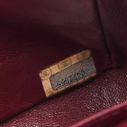 CHANEL Lambskin Matelasse Double Flap 25cm Chain Shoulder Black Gold-Tone Hardware, Pre-Owned