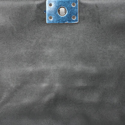 CHANEL Tweed X Lambskin Boy Chanel Braided Logo Mark Chain Shoulder Black Silver-Tone Hardware, Pre-Owned