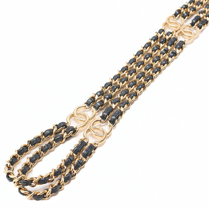 CHANEL Mini Matelasse Luxury Chain Shoulder Caviar Skin Navy Gold-Tone Hardware, Pre-Owned
