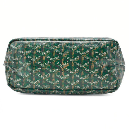 GOYARD Goyard Saint-Louis Junior Mini Tote Bag Coating Canvas Green Silver-Tone Hardware, Pre-Owned