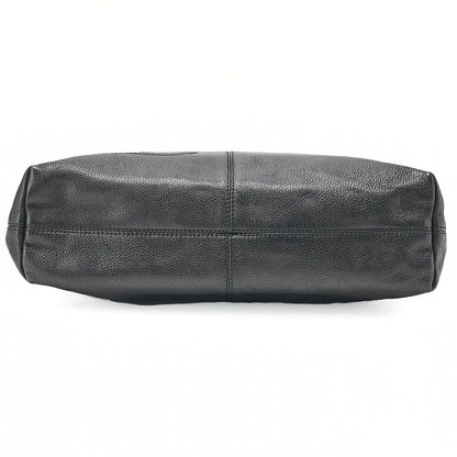 CHANEL Tote Bag Coco Mark Tortoiseshell Pattern Caviar Skin Black Gold-Tone Hardware, Pre-Owned