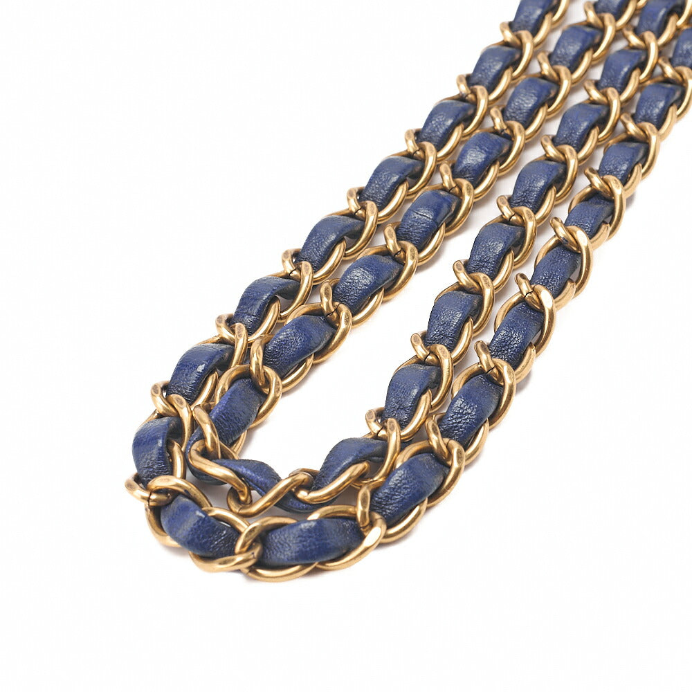 CHANEL Lambskin Chevron Single Chain Shoulder Purple Tone Gold-Tone Hardware, Pre-Owned