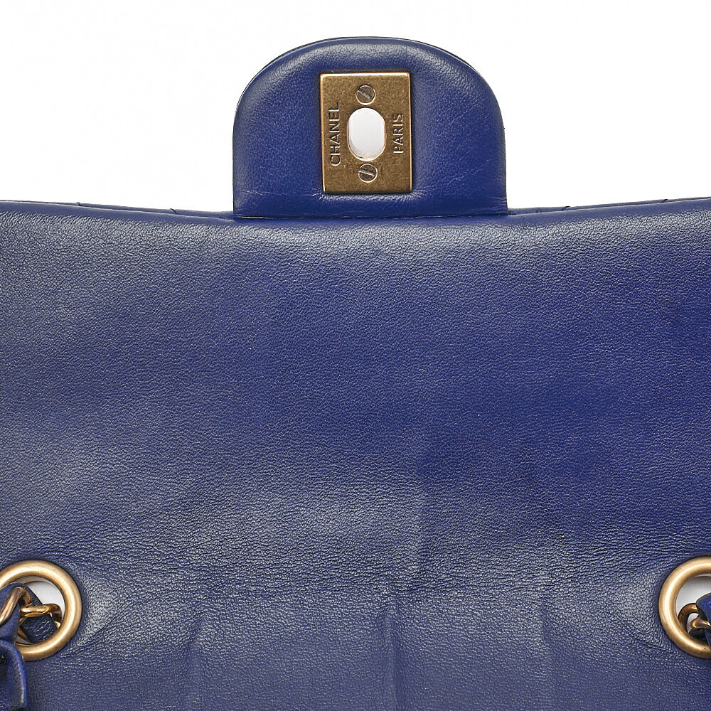 CHANEL Lambskin Chevron Single Chain Shoulder Purple Tone Gold-Tone Hardware, Pre-Owned