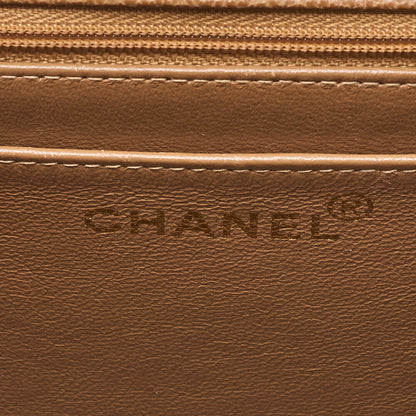 CHANEL Chanel Caviar Skin Belt Coco Mark Shoulder Bag Beige Gold-Tone Hardware, Pre-Owned