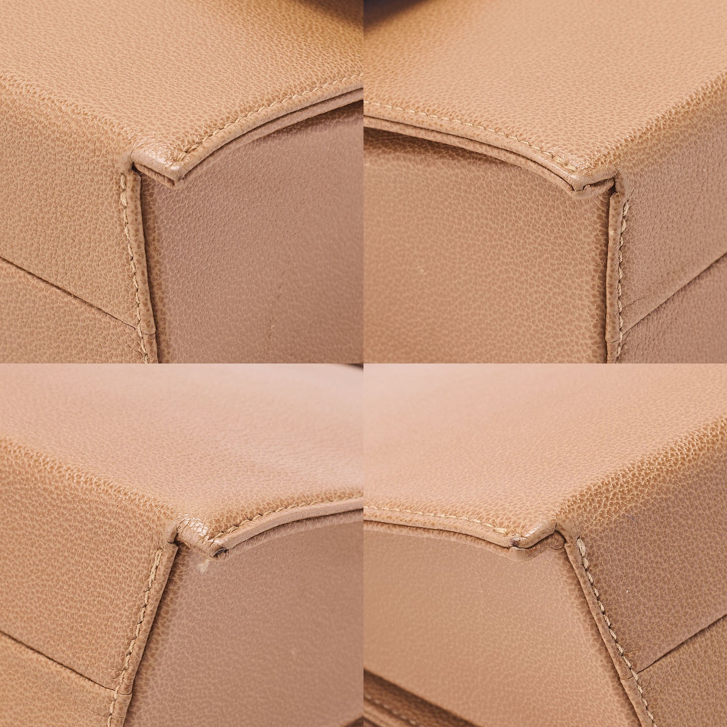 CHANEL Chanel Caviar Skin Belt Coco Mark Shoulder Bag Beige Gold-Tone Hardware, Pre-Owned