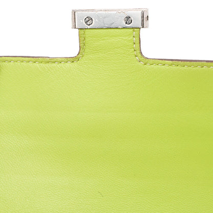 HERMES Constance Compact Bi-Fold Wallet Epson Green Silver-Tone Hardware, Pre-Owned