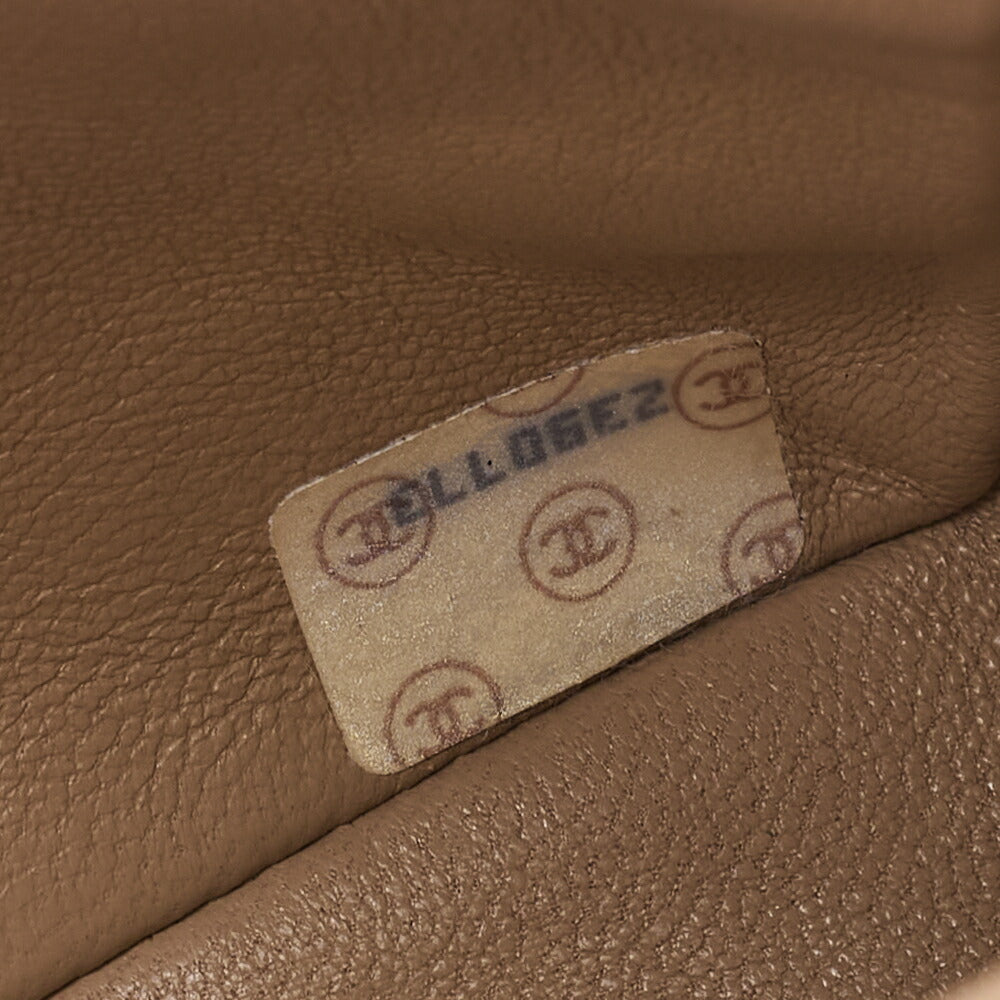 CHANEL Chain Shoulder Bag Mini Matelasse 20cm Lambskin Beige Gold-Tone Hardware, Pre-Owned
