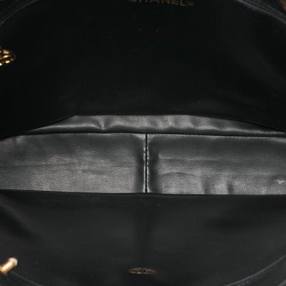 CHANEL Matelasse with Pull Charm Double Chain Shoulder Lambskin Black Gold-Tone Hardware, Pre-Owned