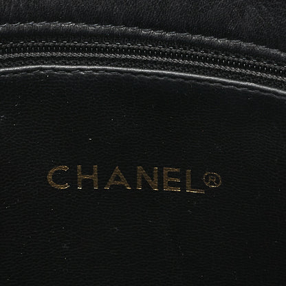 CHANEL Matelasse with Pull Charm Double Chain Shoulder Lambskin Black Gold-Tone Hardware, Pre-Owned