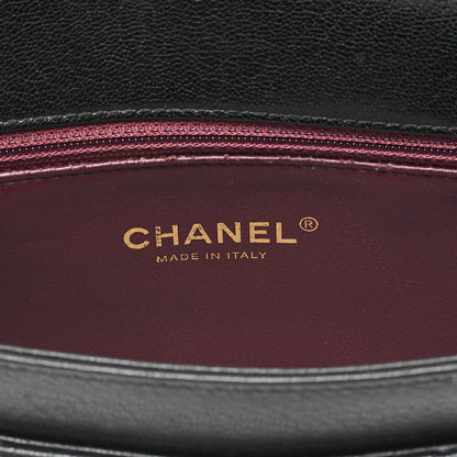 CHANEL Leather Bias Stitch Single Chain Shoulder Black Gold-Tone Hardware, Pre-Owned