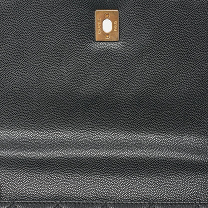 CHANEL Shoulder Bag Matelasse Coco Handle 29 S 2WAY Handbag Caviar Skin x Lizard Black x Bordeaux Gold-Tone Hardware, Pre-Owned