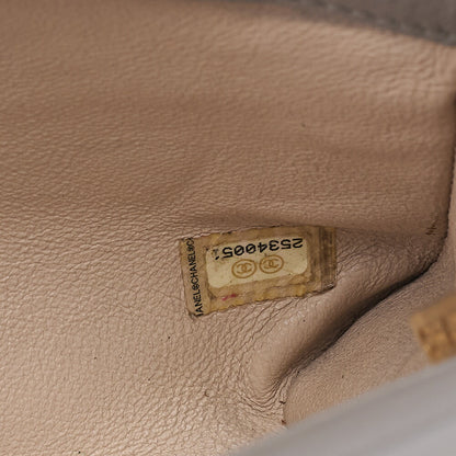 CHANEL Lambskin Matelasse Outside Flap 2WAY Chain Shoulder Gray Gold-Tone Hardware, Pre-Owned