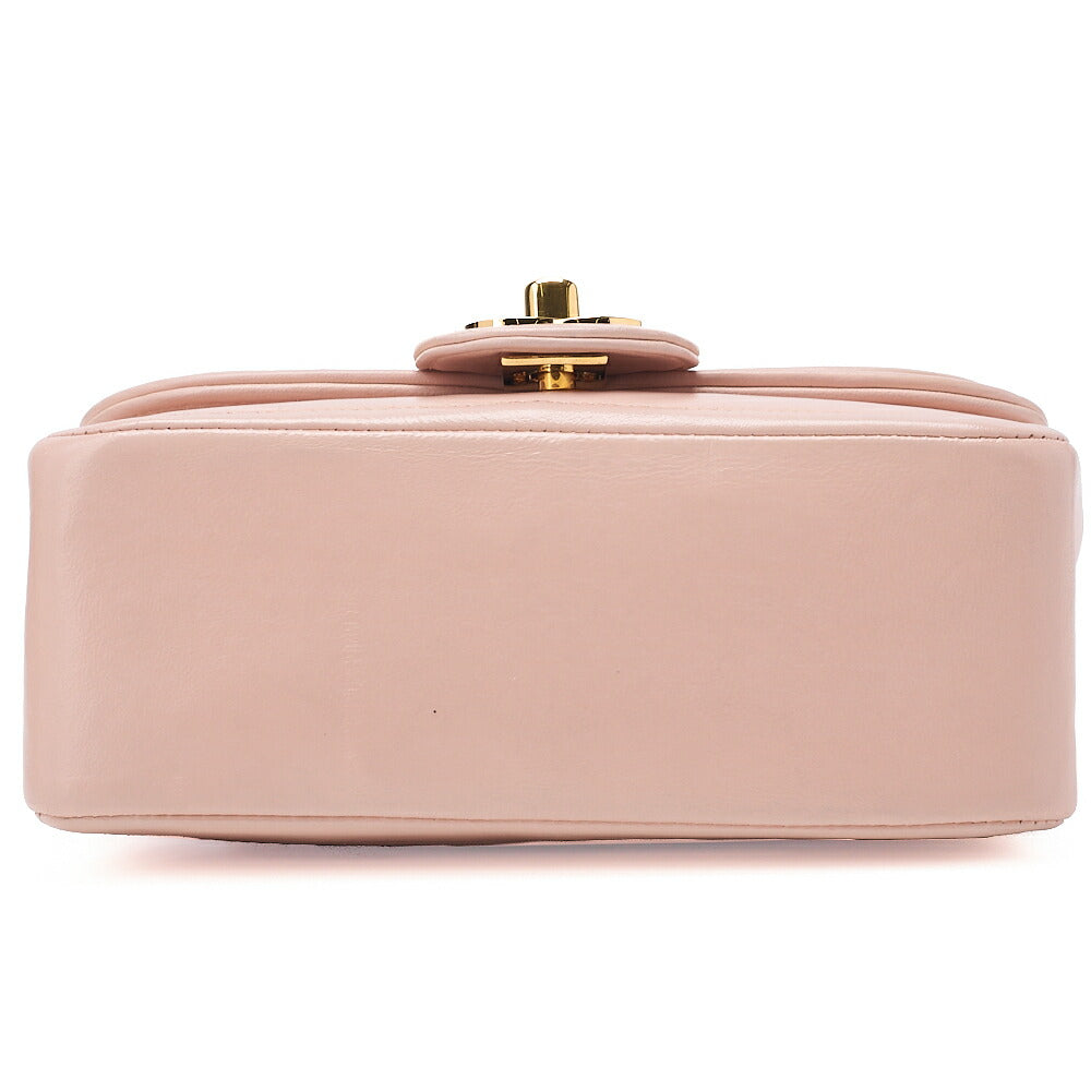 CHANEL Lambskin Mademoiselle Bicolore Chain Shoulder Pink Gold-Tone Hardware, Pre-Owned