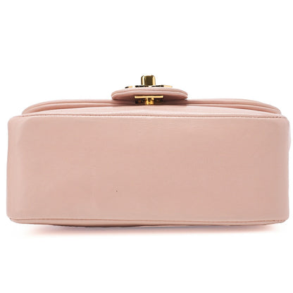 CHANEL Lambskin Mademoiselle Bicolore Chain Shoulder Pink Gold-Tone Hardware, Pre-Owned