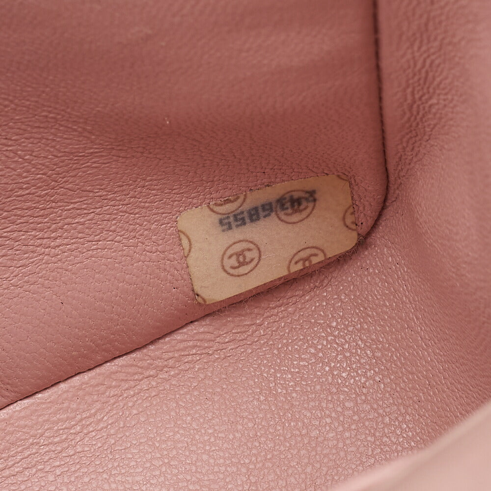 CHANEL Lambskin Mademoiselle Bicolore Chain Shoulder Pink Gold-Tone Hardware, Pre-Owned