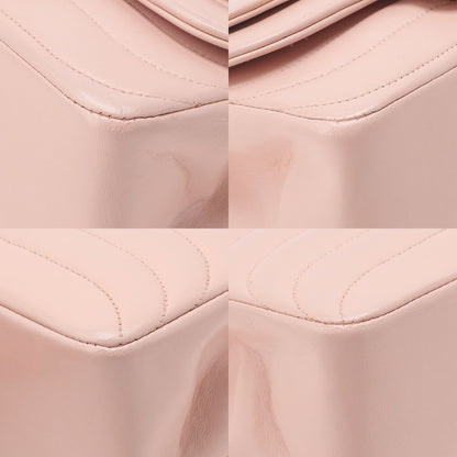 CHANEL Lambskin Mademoiselle Bicolore Chain Shoulder Pink Gold-Tone Hardware, Pre-Owned