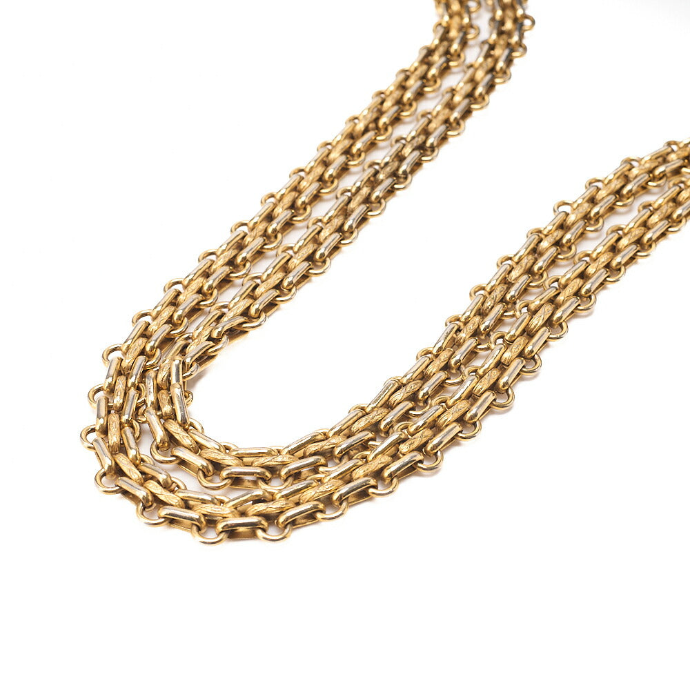 CHANEL Lambskin Matelasse Straight Flap Tang Lock Double Flap Chain Shoulder Bag Black Gold-Tone Hardware, Pre-Owned